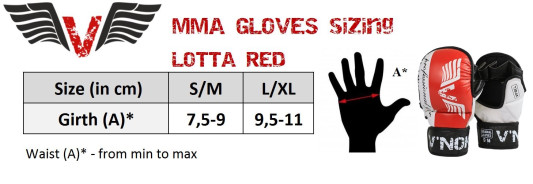Перчатки ММА V`Noks Lotta Red L/XL