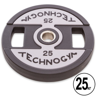 Бліни (диски) поліуретанові 2 Handle металева втулка d-51 мм TECHNOGYM TG-1837-25 25 кг чорний