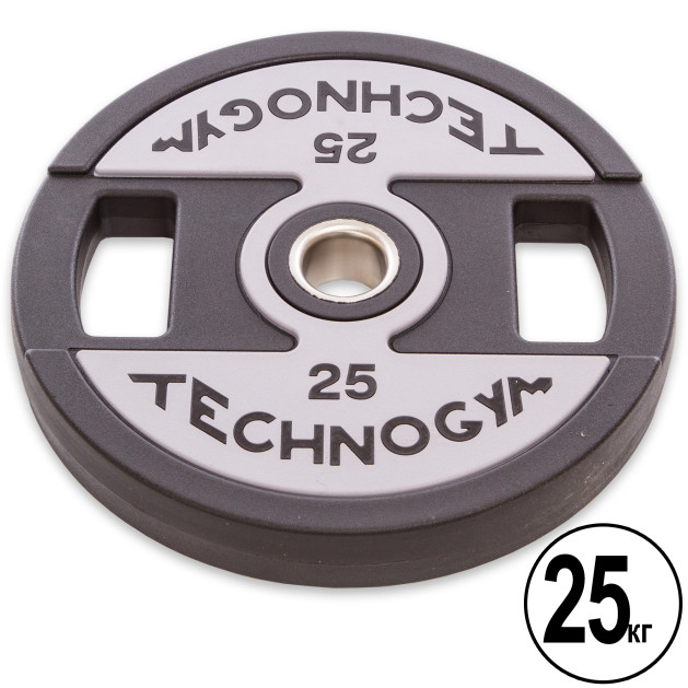 Блины (диски) полиуретановые 2 Handle металлическая втулка d-51 мм TECHNOGYM TG-1837-25 25 кг черный