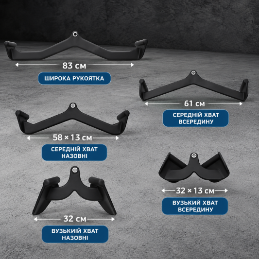 Набор неопреновых рукояток для тяги (бампер) Fitnessport МВ-20