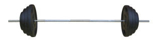 Металлическая штанга RN-Sport Quatro 65 кг (4х10, 2х5, 2х2.5, 2х1.25 + гриф 1.5 м)