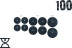 Набор блинов 100кг (4х5, 4х10, 2х20) под гриф 25, 30,50 мм