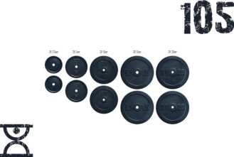 Набор блинов 105 кг (2х2.5, 2х5, 2х10, 2х15, 2х20) под гриф 25, 30, 50 мм