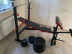 Скамья для жима ReadMeBlack + Штанга 75 кг с гантелями 2х20 кг RN-Sport