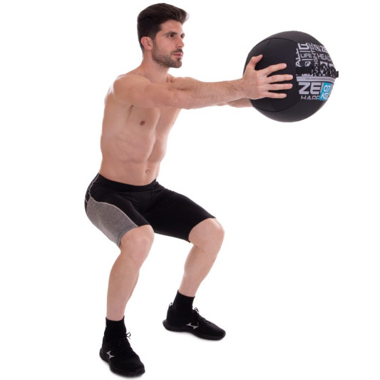 Мяч для кроссфита и тренировок воллбол Wall Ball FI-2637-7 7 кг черный